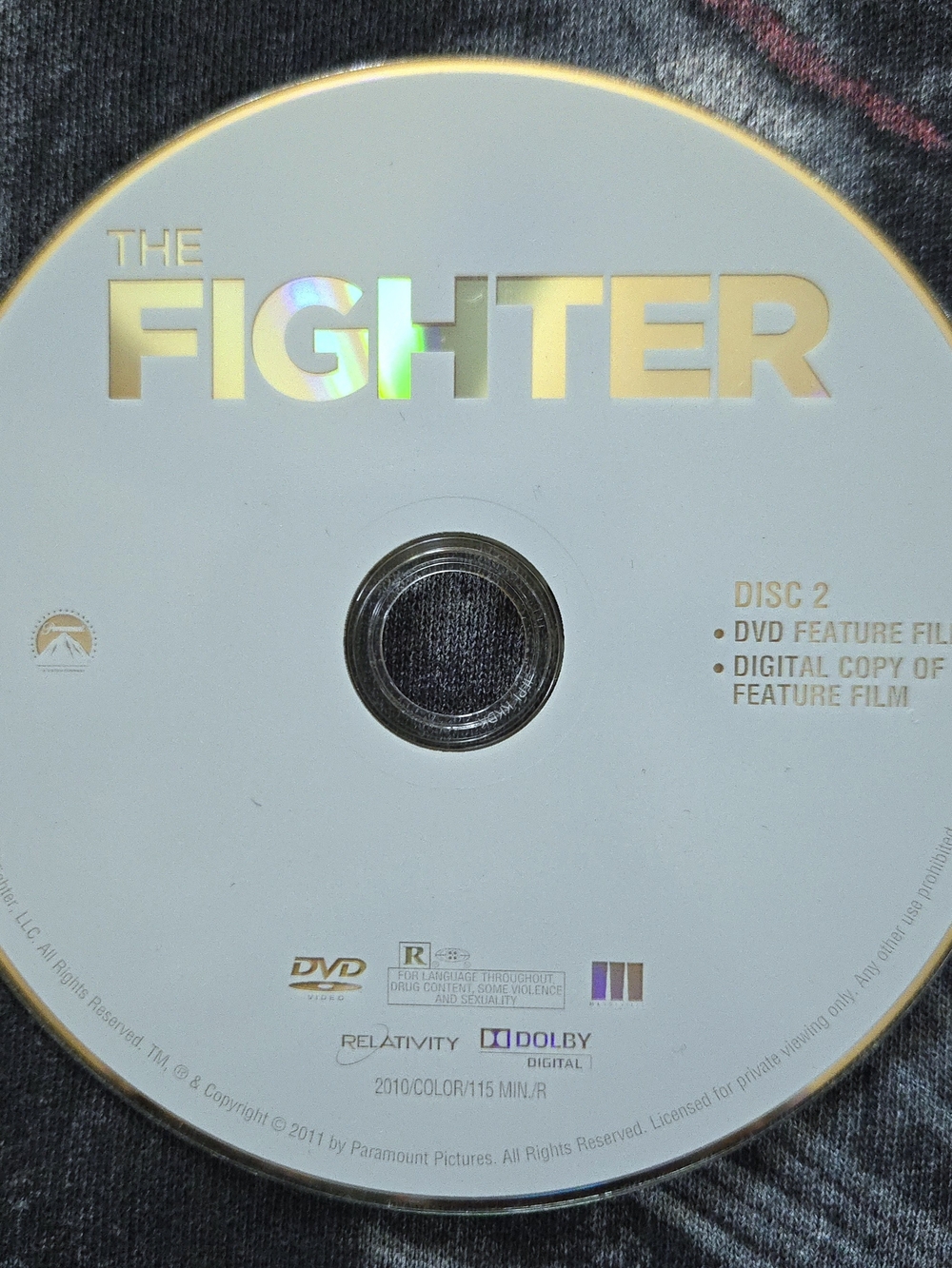 The Fighter (2010) DVD Christian Bale sports boxing biopic movie - NO CASE
